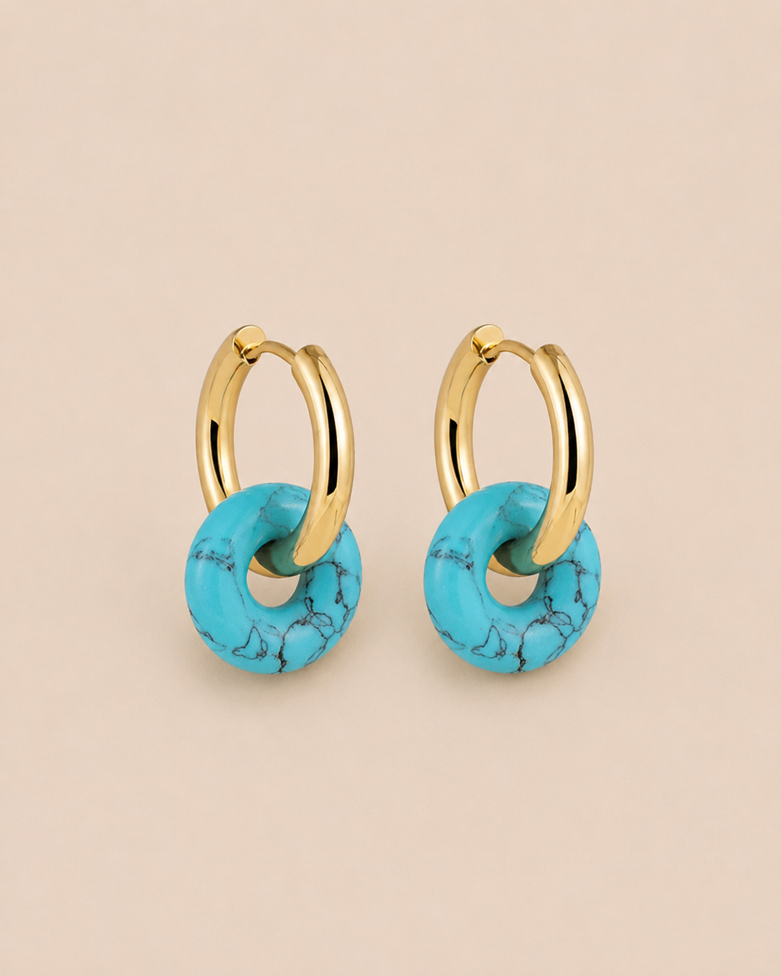 Mini Turquoise Donuts