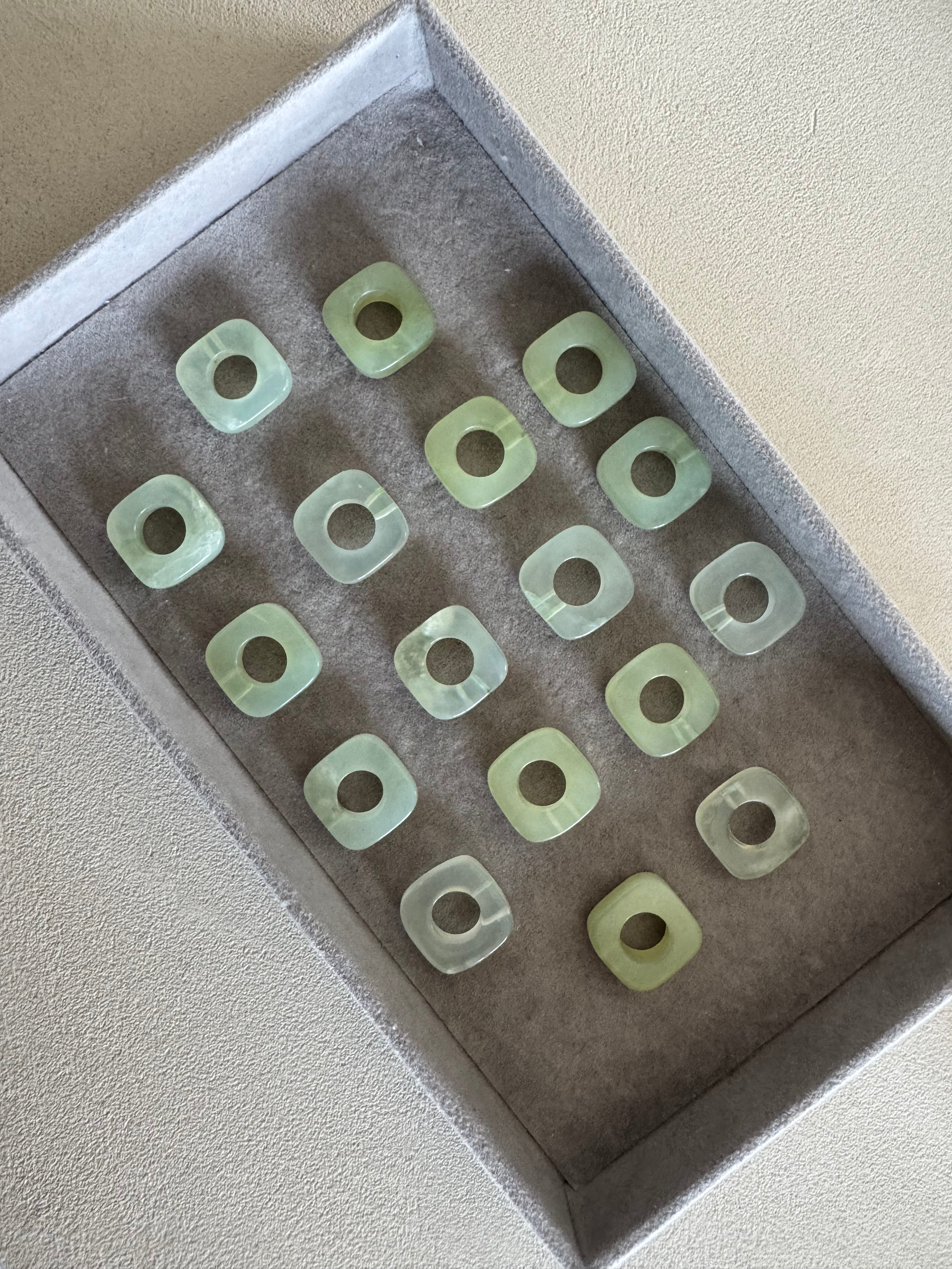 Square Green Jade Pendant