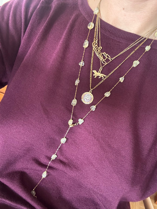 Collana doppia in quarzo rutilato