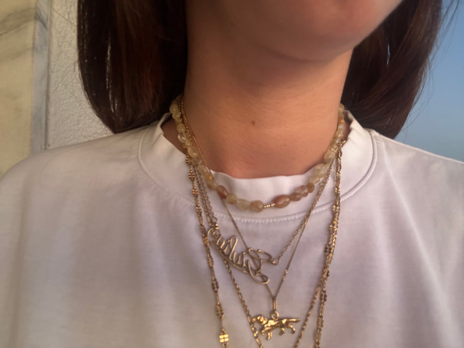 Collana in diaspro giallo