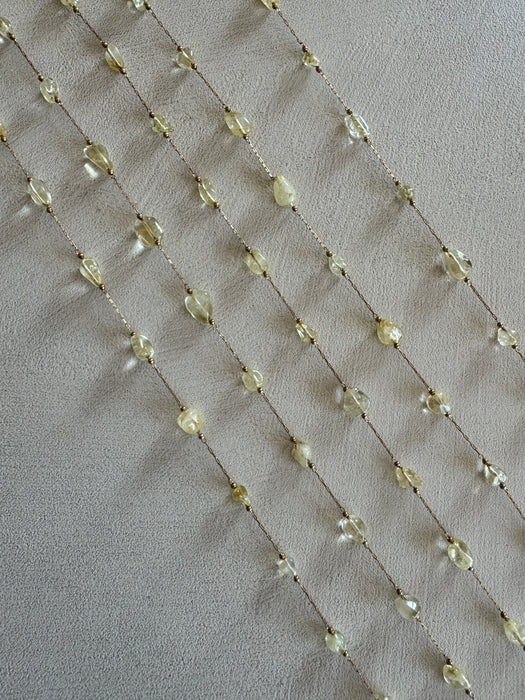 Collana doppia in quarzo rutilato
