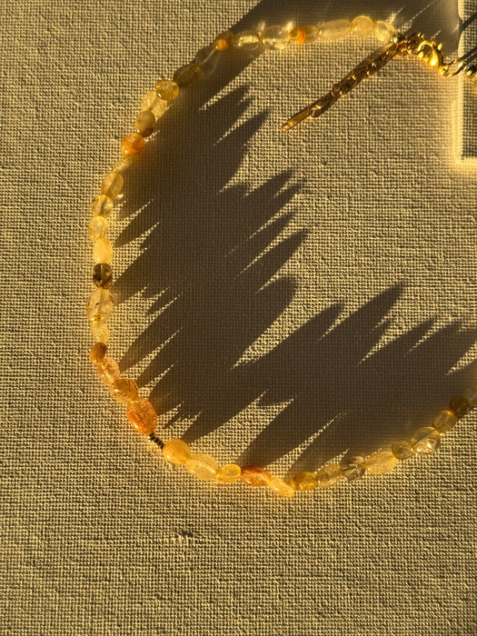 Collana in diaspro giallo