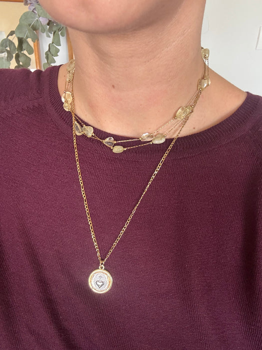 Collana doppia in quarzo rutilato